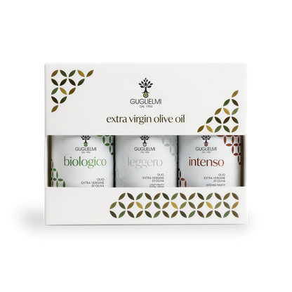 Olio Guglielmi – Tris Mignon da 20ml Leggero, Intenso e Biologico