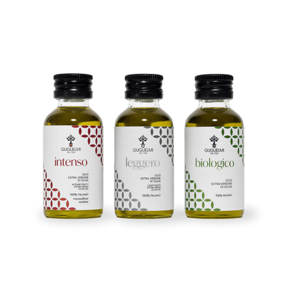 Olio Guglielmi – Tris Mignon da 20ml Leggero, Intenso e Biologico