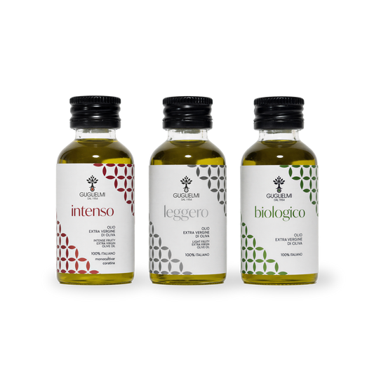 Olio Guglielmi – Tris Mignon da 20ml Leggero, Intenso e Biologico